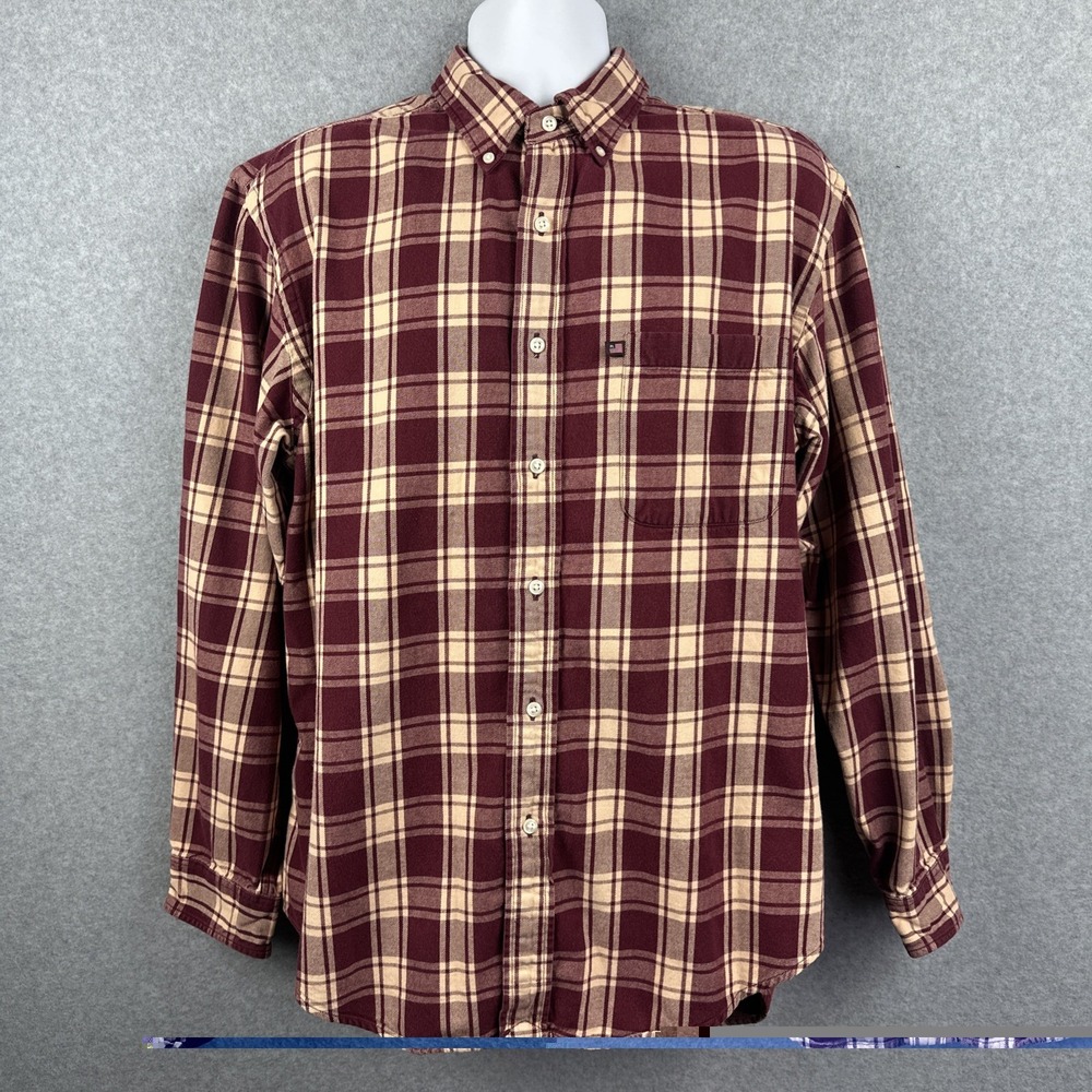 Ralph Lauren Men's Long Sleeve Button Down‎ Cotton Plaid Shirt Size Large